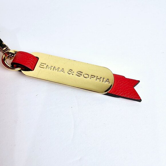 Emma & Sophia Floral Leather Coral Purple Handbag - Picture 5 of 10